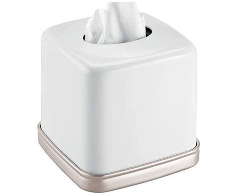 mdesign square metal paper facial tissue box cover holder|mdesign tissue box cover holder.